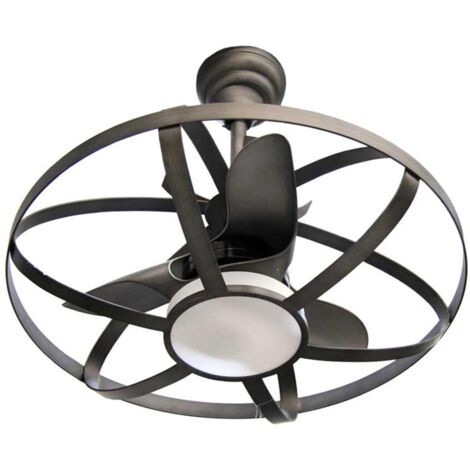 LAMPADARIO CON VENTILATORE E LUCE A LED CON TELECOMANDO 86 X 84CM
