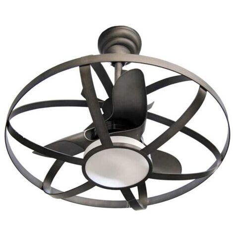 LAMPADARIO CON VENTILATORE E LUCE A LED CON TELECOMANDO 86 X 84CM