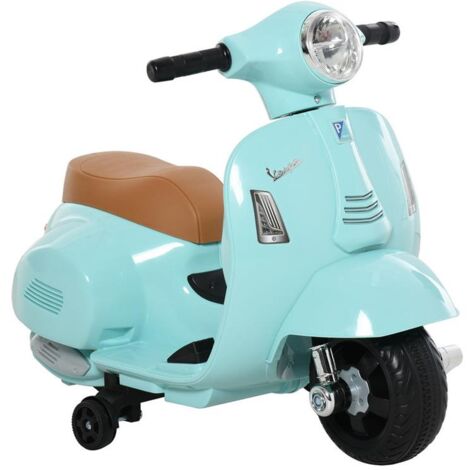 MOTO ELETTRICA VESPA PER BAMBINI 18-36 MESI VERDE ACQUA