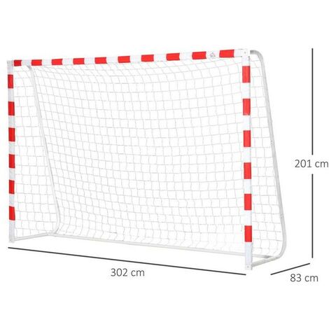 PORTA DA CALCIO E CALCETTO IN PLASTICA PE PER ADULTI E BAMBINI 302X83X201 CM