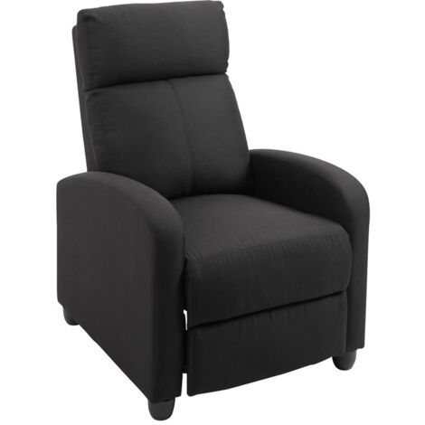 Poltrona Relax Reclinabile Con Poggiapiedi - Tessuto Grigio Scuro, Per Soggiorno E Camera Da Letto - Foto 12