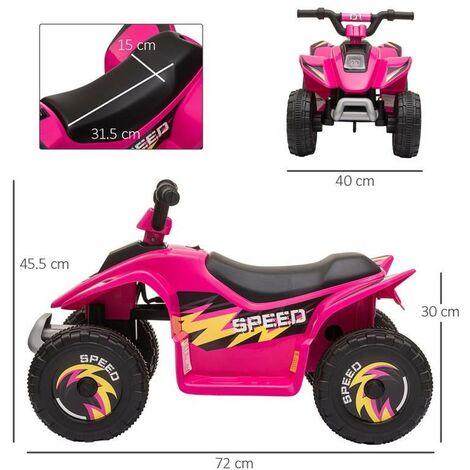 QUAD PER BAMBINI ELETTRICO CON BATTERIA RICARICABILE 6V ROSA