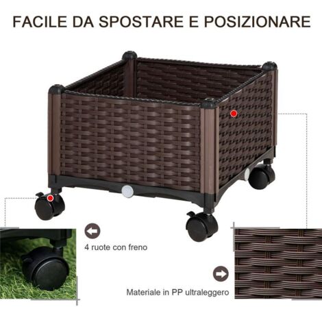 Multipack 5 Pezzi Fioriera Da Balcone Regolabile Portapiante Da Balcon Balconiera City 40