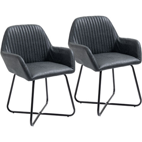Livinia Seattle - Set Di 2 Sedie Da Pranzo Moderne In Legno Massello Con Schienale A Scaletta E Seduta Imbottita, Colore Nero, Per Cucina E Sala Da Pranzo
