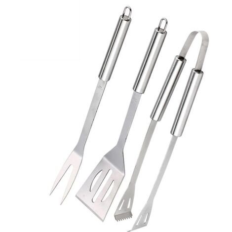 Tepro 8520 Set 3 Utensili Da Barbecue In Acciaio Inox – Pinza, Paletta E Forchetta, Manici Ergonomici, Per Grigliate Perfette