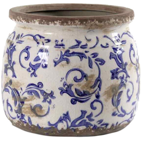 Vaso Cachepot Tyle tondo in resina h 85 cm Veca