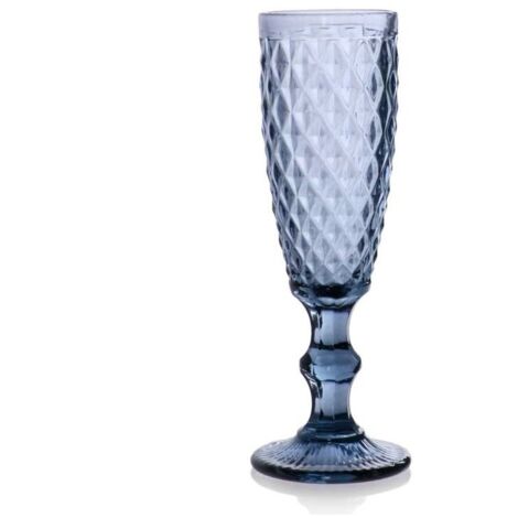 CALICE FLUTE DIAMANTE DA 140 CC IN COLORE BLU (1/2)