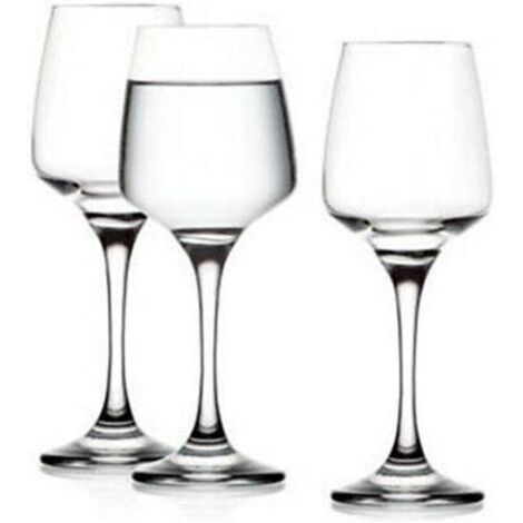 SET DIAMANTE DA 6 BICCHIERI CALICI PER ACQUA DA 300 CC