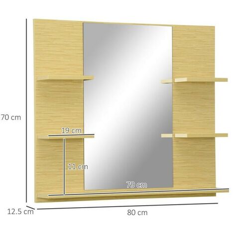 SPECCHIO RETTANGOLARE 60X80CM LEGNO