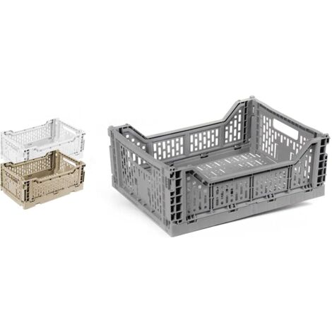 8x Cassetta Pieghevole, Stabile, Da Lavoro, Plastica