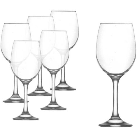 SET 6 CALICI IN VETRO BACCO PER VINO DA 300CC