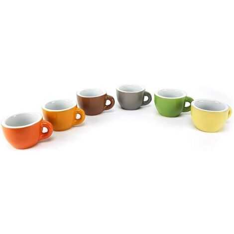 Ruikey - 7 cucchiaini colorati da dessert in ceramica, per tè, caffè, miscelazione
