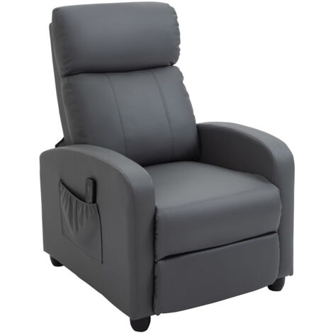 Festnight Sdraio Massaggiante con Cuscino Design Moderno in Ecopelle