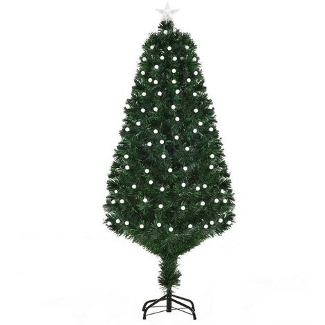 Albero di Natale artificiale innevato con led e base pieghevole