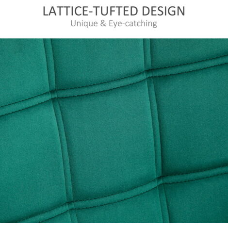 POLTRONCINA STILE NORDICO  EFFETTO VELLUTO 64X62X72.5 CM VERDE
