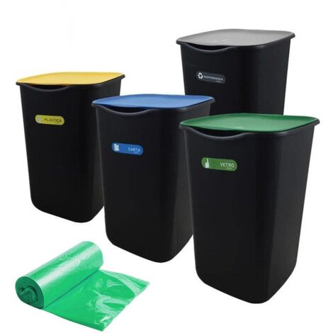 10 Sacchi Spazzatura Colorati Per Raccolta Differenziata ECOFOR 70X110 - ECOFOR70110 - Foto 4