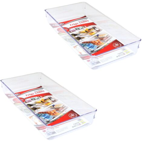 KIT SET 2 PZ MAURY'S VASCHETTA CONTENITORE PER FRIGORIFERO 30 X 15 X H5 CM (1/5)