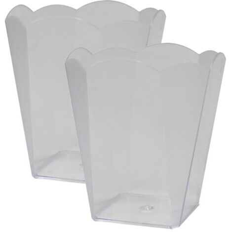 KIT SET 2 PZ COPPETTA FIORE IN PLASTICA IN SET DA 12 PEZZI DA 130 CC