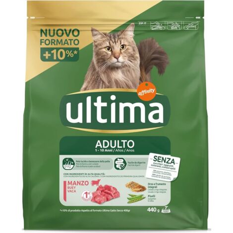 ULTIMA CROCCHETTE PER GATTO ADULTO 1-10 ANNI 440 GR FACILE DA DIGERIRE GUSTO MANZO OKX (1/5)