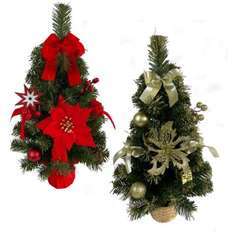 ALBERO DA TAVOLO CON DECORAZIONI DA 70 CM IN COLORE ASSORTITO (1/2)