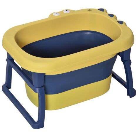 VASCA BAGNETTO PIEGHEVOLE 0-6 ANN IN PLASTICA ANTISCIVOLO 75X55X43CM