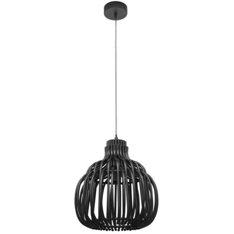 LAMPADARIO A CADUTA IN STILE MODERNO 30X80 CM COLORE NERO (1/5)