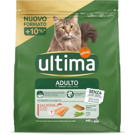 ULTIMA CROCCHETTE PER GATTO ADULTO 1-10 ANNI 440 GR FACILE DA DIGERIRE GUSTO SALMONE (1/5)