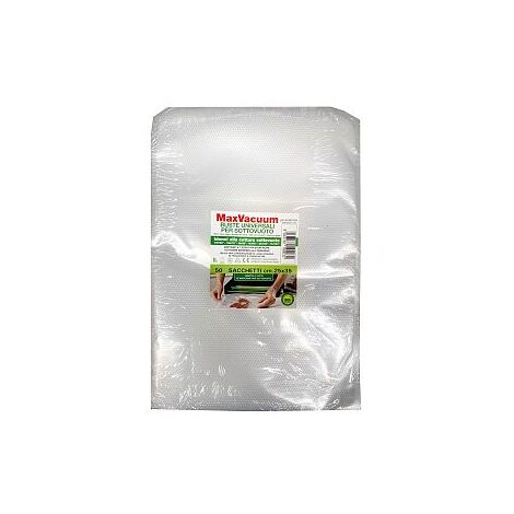 BUSTE PER ALIMENTI SOTTOVUOTO IN CONFEZIONE DA 50PZ 25X35 CM