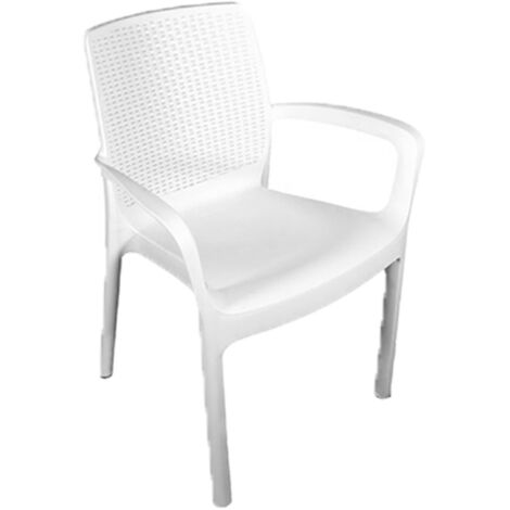 POLTRONA REGINA DA ESTERNO IN RESINA IN COLORE BIANCO