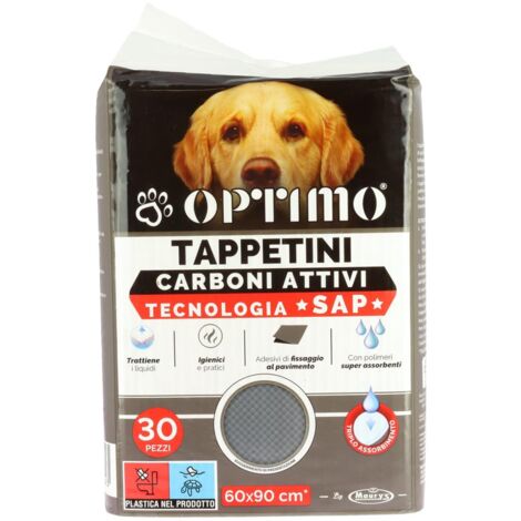 OPTIMO PET TAPPETINO 60X90 CM IN CONFEZIONE DA 30PZ CON CARBONI ATTIVI