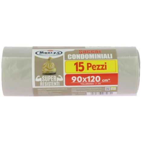 SACCHI PATTUMIERA MULTIUSO CON MANICI 30LT TRASPARENTI 52X60