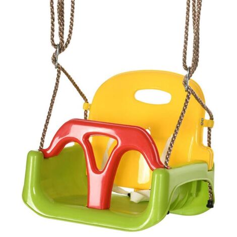 Altalena Per Bambini Con Corda E Disco – Set Con Trapezio E Piattaforma, Corda Regolabile, Capacità 120 Lbs, Rosso