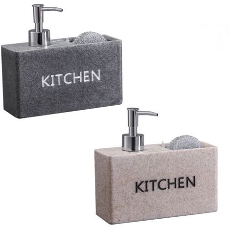 MAURY'S DISPENSER DA CUCINA CON SPUGNA LINEA STONE IN COLORE ASSORTITO