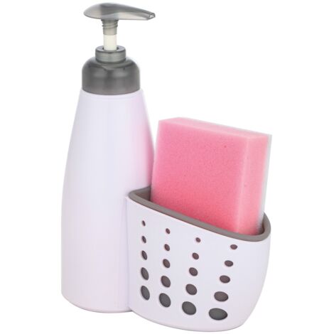 MAURY'S DISPENSER PER SAPONE DA CUCINA CON SPUGNA A POIS (1/2)