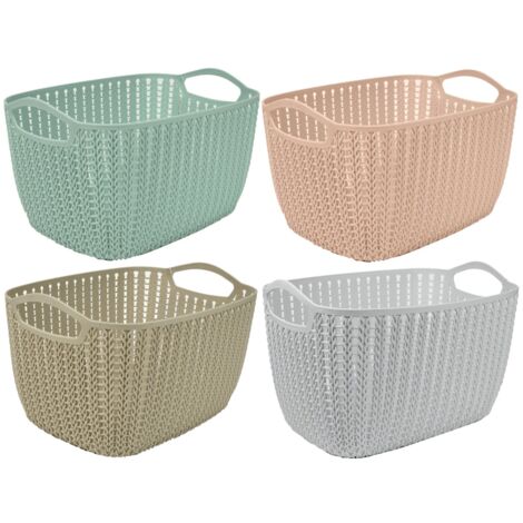 MAURY'S CESTO DA BIANCHERIA WOOLY IN STILE SHABBY 30X21X17 COLORE ASSORTITO