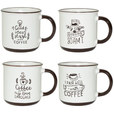 MAURY'S CLASS SET 4 TAZZE DA CAPPUCCINO CAPIENZA 430 CC IN DECORO ASSORTITO (1/5)