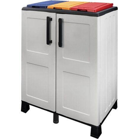 Set 4 Chiavi Triangolari Per Pattumiera 70L - 2 In Plastica E 2 In Metallo - Accessorio Per Cassonetti Rifiuti Esterni