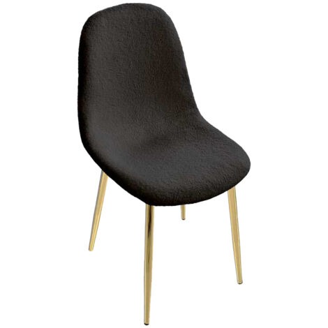 HOMCOM Set di 4 Sedie Imbottite da Salotto Stile Moderno, Rivestimento