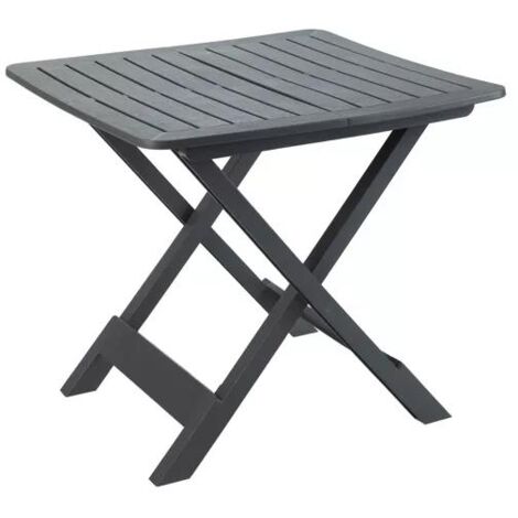 TAVOLO TEVERE PIEGHEVOLE DA ESTERNO 79X72X70 CM IN COLORE ANTRACITE