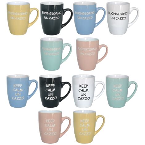 MAURY'S SET 4 TAZZE MUG DA 350 CC CON DESIGN JOKE IN COLORAZIONE ASSORTITA (1/2)