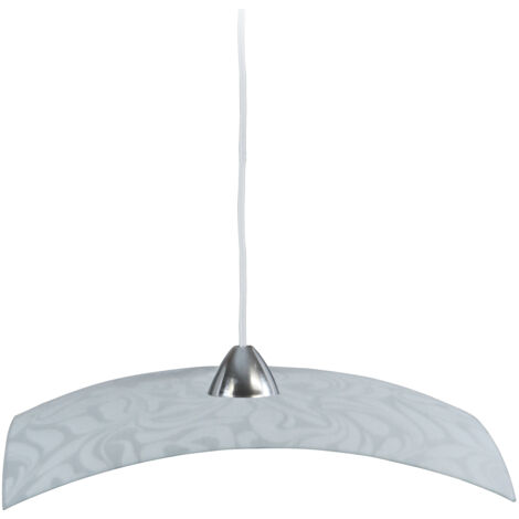 Sospensione 50X50 1xE27 Montatura Cromo-Trasparente Vetro Lastra Bianco E-Energy Corinna