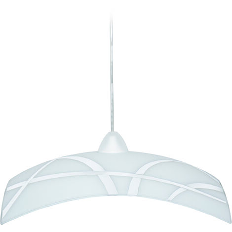 Sospensione 40X40 1xE27 Montatura Trasp.V.Lastra Bianco E-Energy Clio