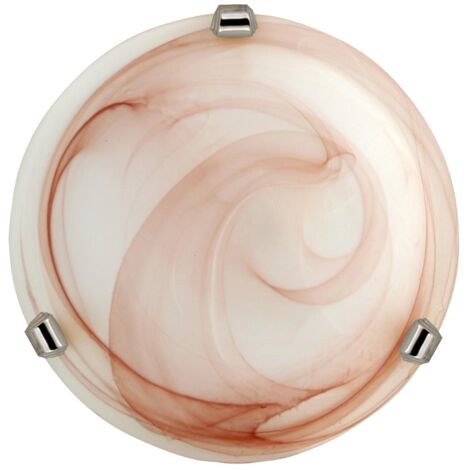 DUNA LAMPADA PLAFONIERA DA SOFFITTO E27 1 LUCE 30CM TABACCO