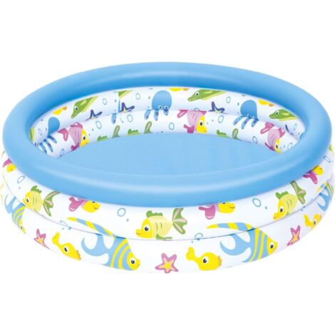 BESTWAY PISCINETTA PER BAMBINI 3 ANELLI 102X25 CM CORAL 2 ANNI+ FANTASIA PESCIOLINI