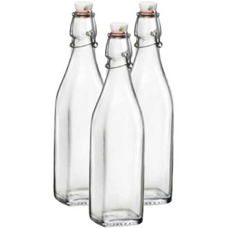 MAURY'S SET 3 BOTTIGLIE SWING BOTTIGLIA IN VETRO CON CAPIENZA DA 0.50 LT (1/4)