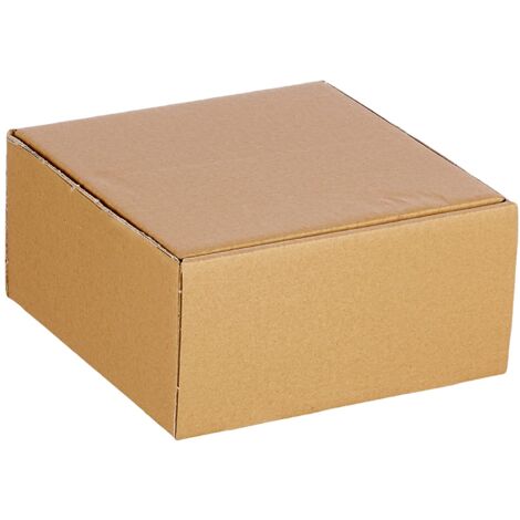 SET 50 PEZZI DI SCATOLA FUSTELLATA IN COLORE AVANA 20 X 20 X H10 CM