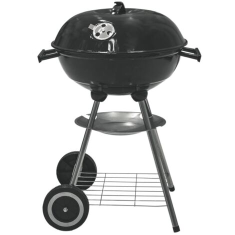BARBECUE TONDO CON COPERCHIO CM.48X72 H CON GRIGLIA CROMATA RIMOVIBILE