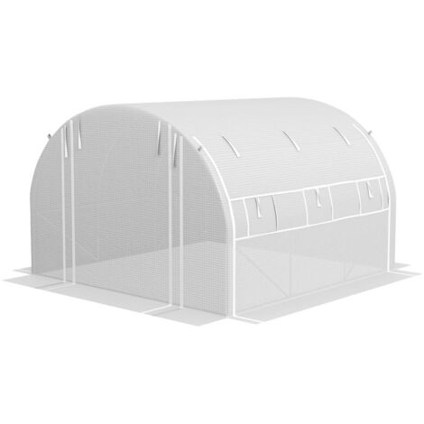 Telone Serra Tunnel 6m² IDMarket 130 G/m² Bianco - Copertura Anti-UV Per Serra Giardino - Foto 4
