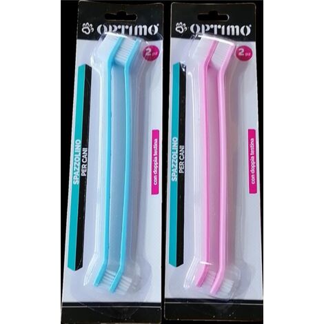 SPAZZOLINO DENTI PER CANI 2 PZ IN COLORAZIONE ASSORTITA OKX