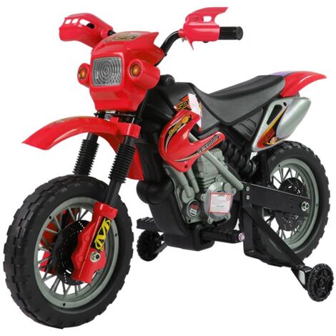 Moto Elettrica Bambini AIYAPLAY 12V – Licenza Aprilia, Con Ruote Allenamento E Musica, Per 3-8 Anni - 2